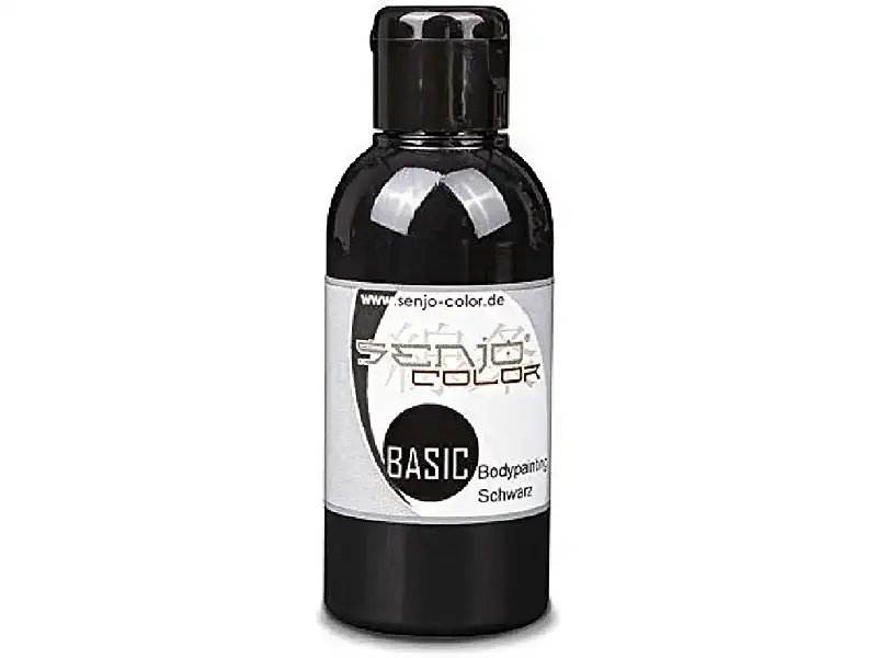 Senjo Color - 2001 - airbrush barva pro face a body painting - Černá 75ml