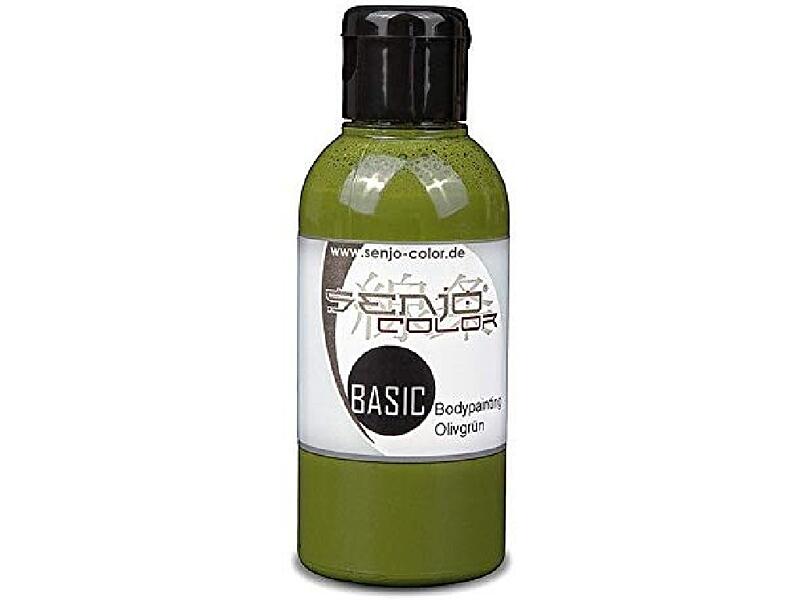 Senjo Color - 2013 - airbrush barva pro face a body painting - Olivově zelená 75ml