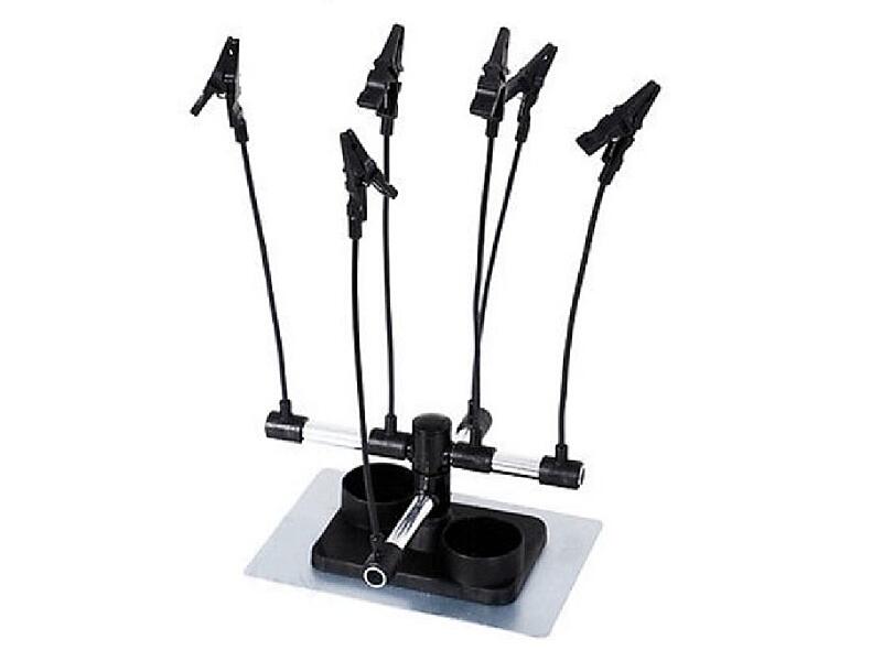 Držák na stříkání předmětů se 6 svorkami