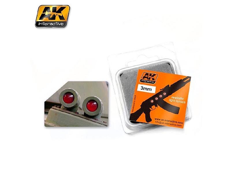 AK Interactive - AK213 - světla - Red 3 mm