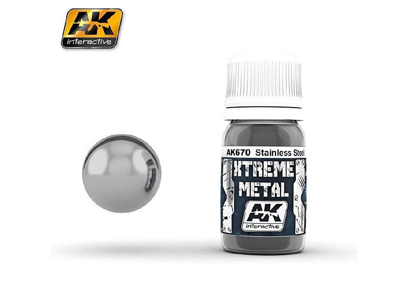 AK Interactive - Xtreme Metal - Stainless Steel 30ml.