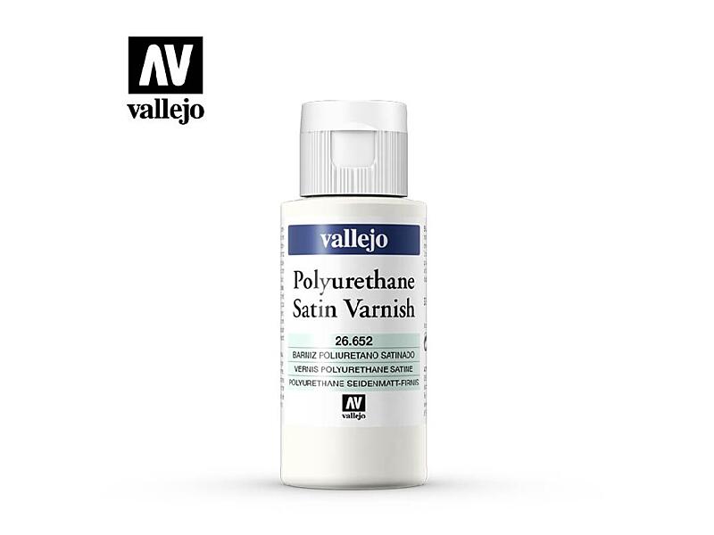 Vallejo - Pomocné produkty 26652 Polyurethane Satin Varnish - polomatný lak 60 m