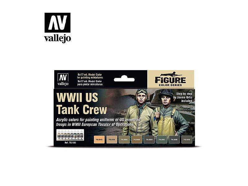 Vallejo - Model Color Set 70186 WWII US ank Crew 8x17 ml.