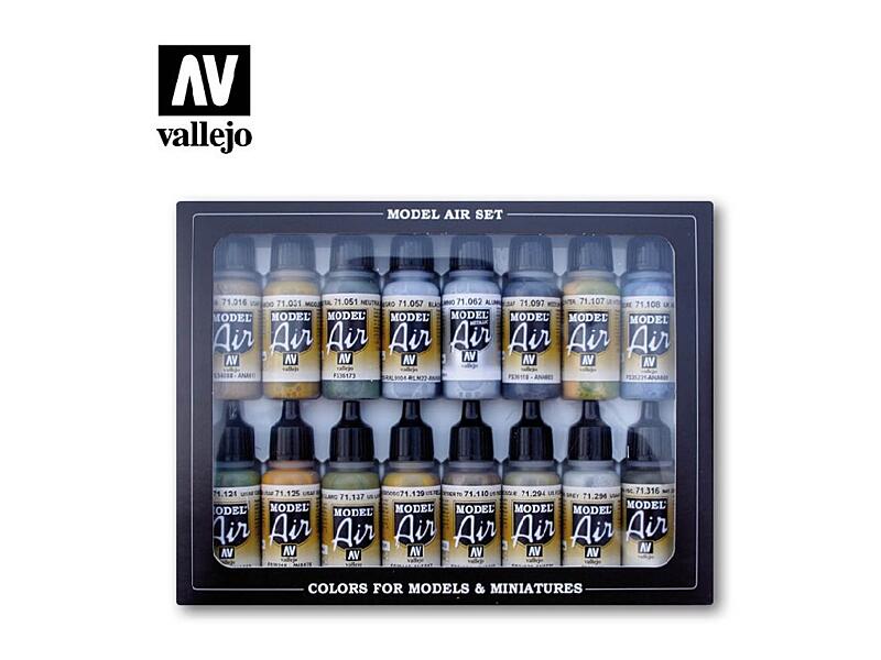 Vallejo - Model Air Set 71185 WWII Usaf Aircraft 16x17 ml.