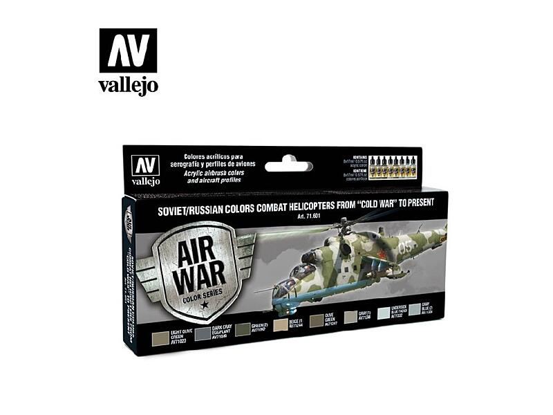Vallejo - Model Air Set 71601 Soviet / Russian Combat Helicopters post WWII 8x17 ml.