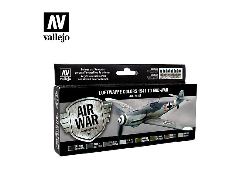 Vallejo - Model Air Set 71166 Luftwaffe Colors 1941 To End-War 8x17 ml.