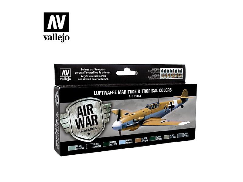 Vallejo - Model Air Set 71164 Luftwaffe Maritime And Tropical Colors 8x17 ml.
