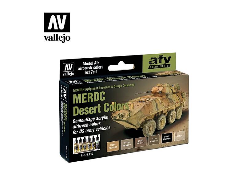 Vallejo - Model Air Set 71212 MERDC Desert Colors 6x17 ml.