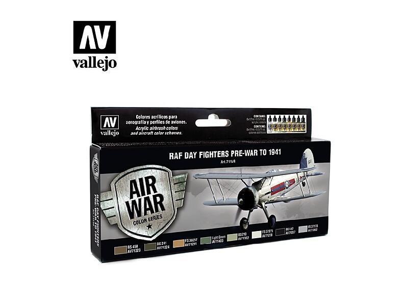 Vallejo - Model Air Set 71149 Day Fighters Pre-War To 1941 8x17 ml.
