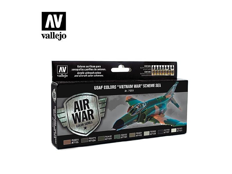 Vallejo - Model Air Set 71204 USAF Colors Vietnam War Scheme Sea 8x17 ml.