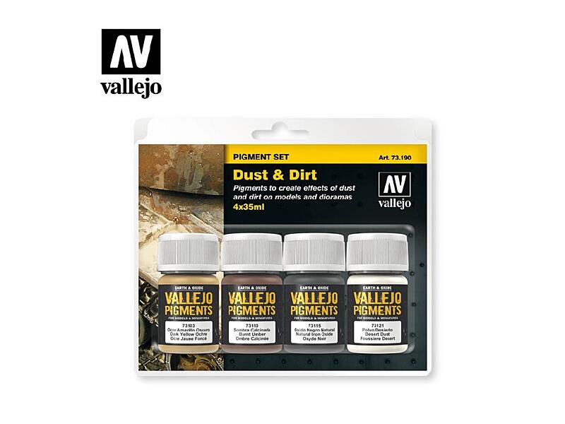 Vallejo - Pigmenty Set 73190 Dust and Dirt 4x35ml.