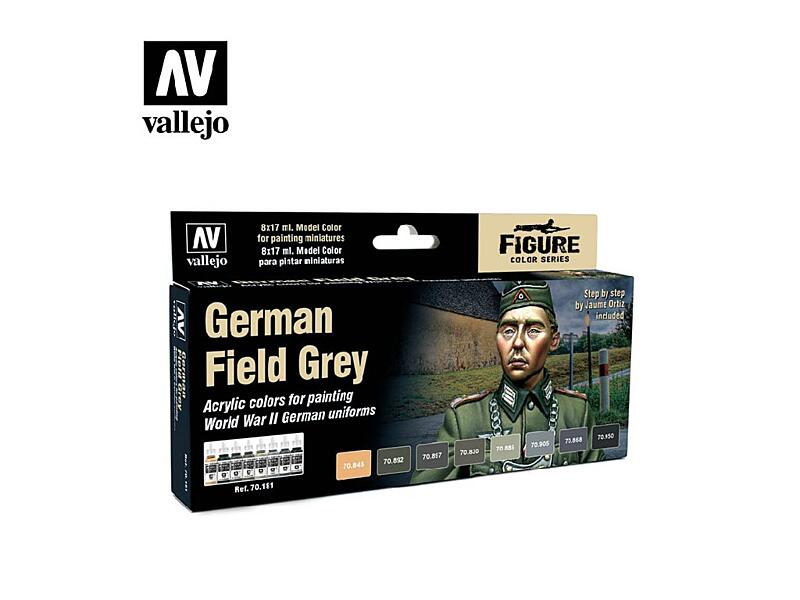 Vallejo - Model Color Set 70181 German Field Grey Uniform by Jaume Ortiz 8x17 ml