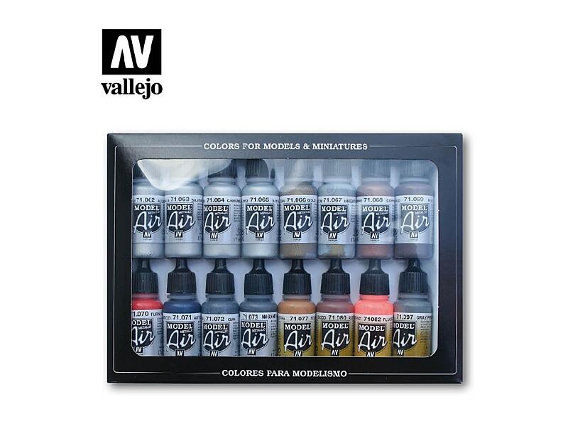 Vallejo - Model Air Set 71181 Metallic Effects 16x17 ml.