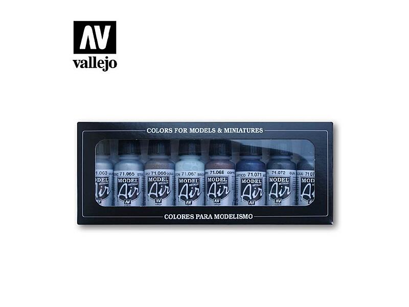 Vallejo - Model Air Set 71176 Metallic Colors 8x17 ml.