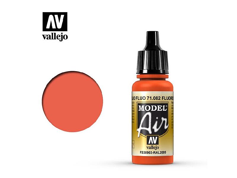 Vallejo - Model Air 71082 Fluorescent Red 17 ml.