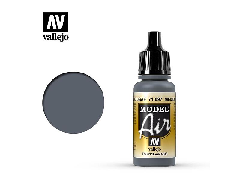 Vallejo - Model Air 71097 Medium Gunship Gray 17 ml.