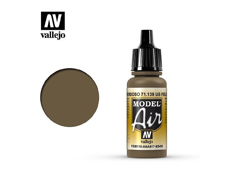 Vallejo - Model Air 71139 US Field Drab 17 ml.