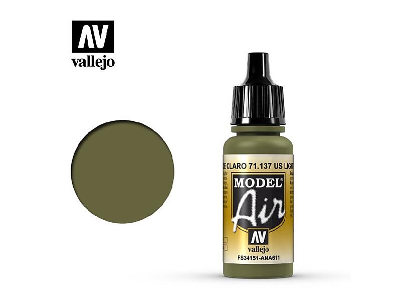 Vallejo - Model Air 71137 US Light Green 17 ml.