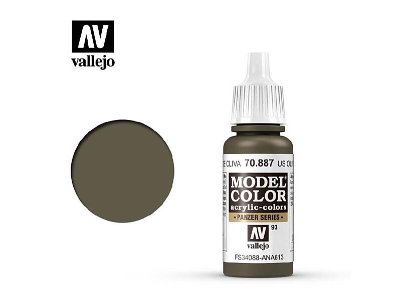 Vallejo - Model Color 93 US Olive Drab 17 ml. 70887