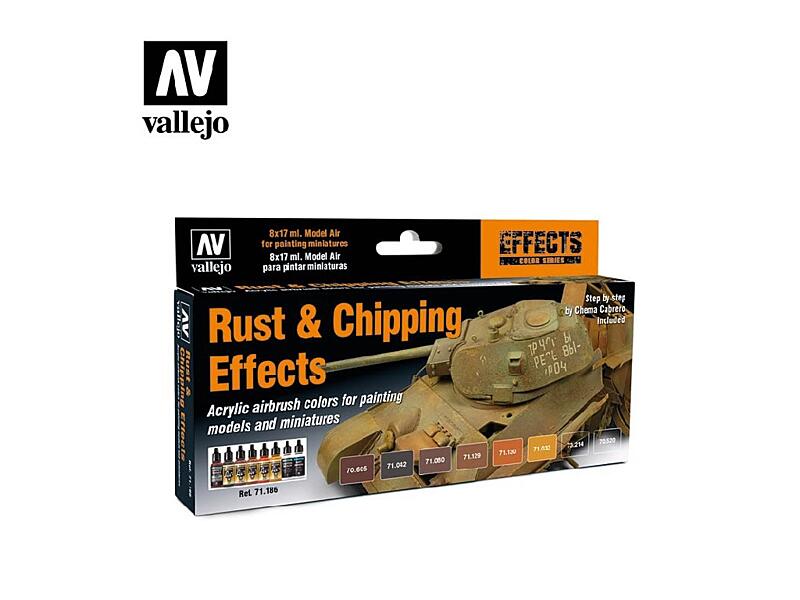 Vallejo - Model Air Set 71186 Rust and Chipping Effects 8x17 ml.