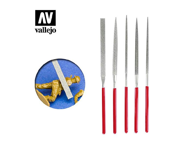 Vallejo - Sada 5 ks diamantových pilníků T03002