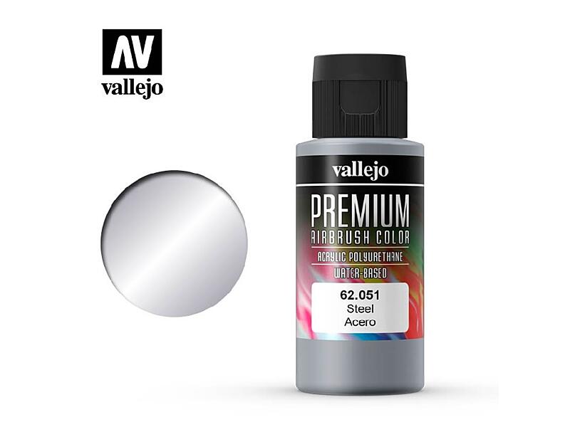 Vallejo - Premium Color 62051 Steel 60 ml.