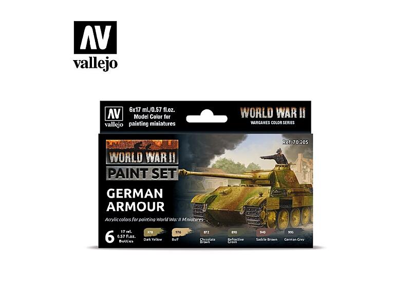 Vallejo - Model Color Set 70205 WWII German Armour 6x17 ml.