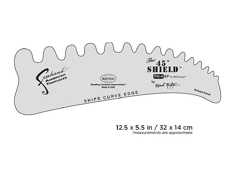 Artool FH 4 SP - Freehand Airbrush Template - 45 Degree Shield