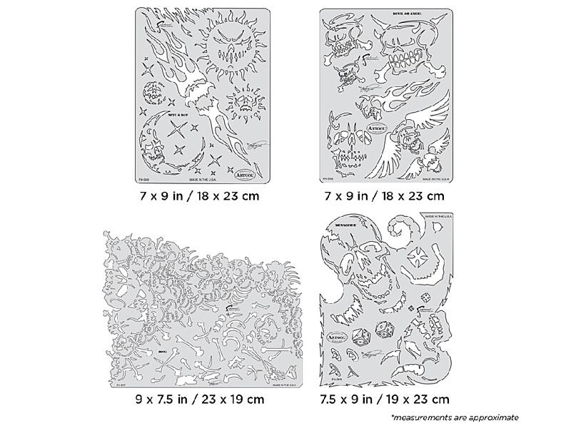 Artool FH SK9 SP - Template Son / Skull Set All Four Solvent Proof