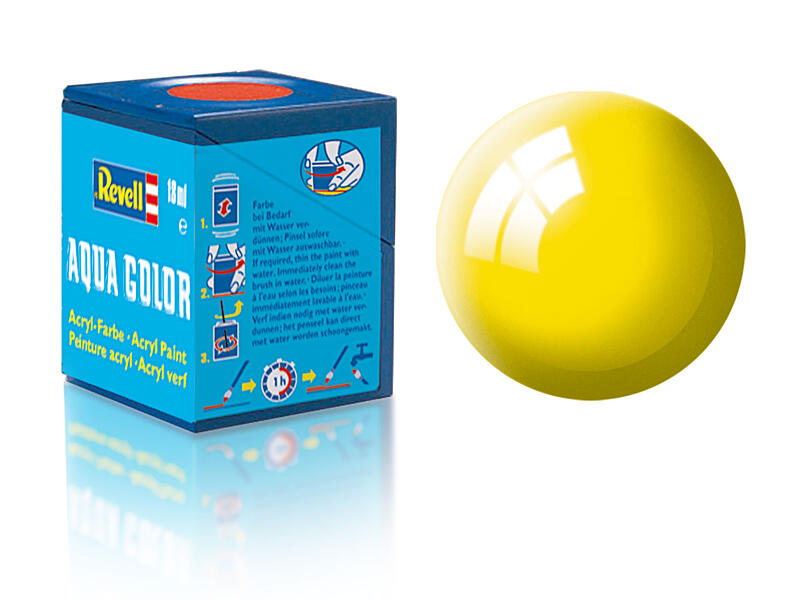 Revell - Barva akrylová - 36112: leská žlutá (yellow gloss) 18ml