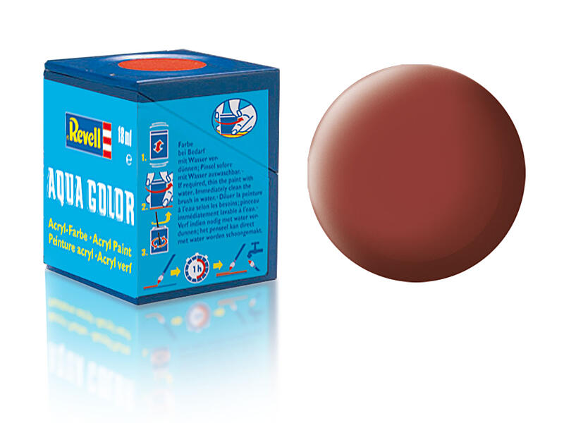 Revell - Barva akrylová - 36137: matná rudohnědá (reddish brown mat) 18ml
