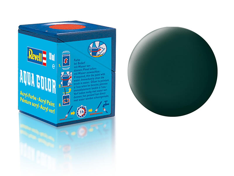 Revell - Barva akrylová - 36140: matná černozelená (black-green mat) 18ml