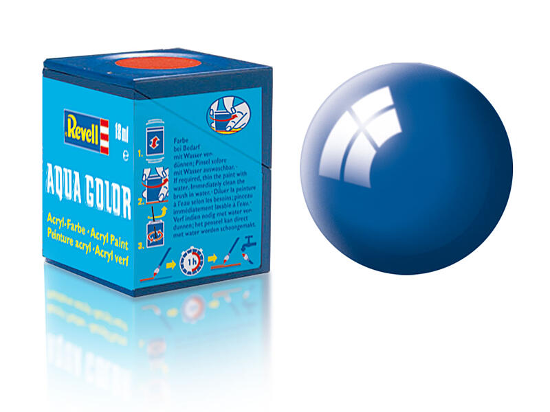 Revell - Barva akrylová - 36152: lesklá modrá (blue gloss) 18ml