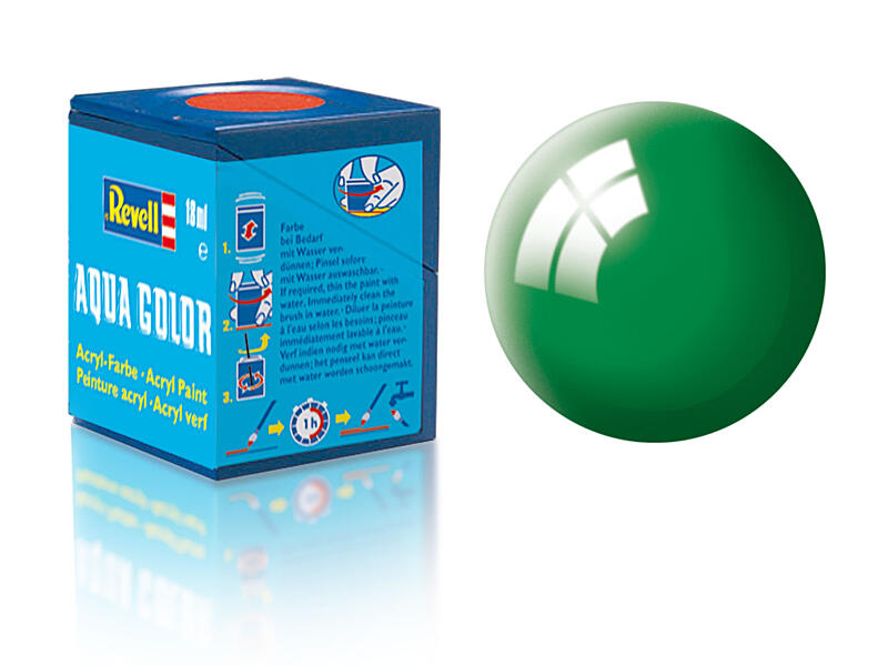Revell - Barva akrylová - 36161: lesklá smaragdově zelená (emerald green gloss) 18ml