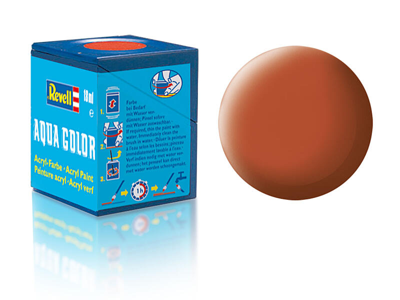 Revell - Barva akrylová - 36185: matná hnědá (brown mat) 18ml