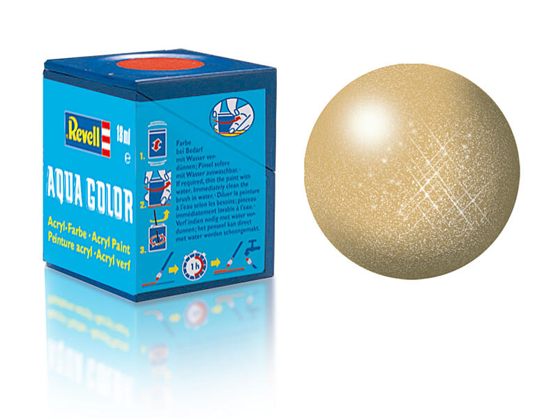 Revell - Barva akrylová - 36194: metalická zlatá (gold metallic) 18ml