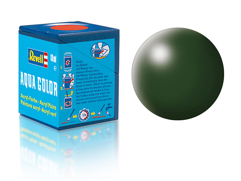 Revell - Barva akrylová - 36363: hedvábná tmavě zelená (dark green silk) 18ml