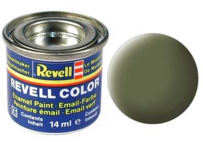 Revell - Barva emailová - 32168: matná tmavě zelená (dark green mat RAF) 14ml