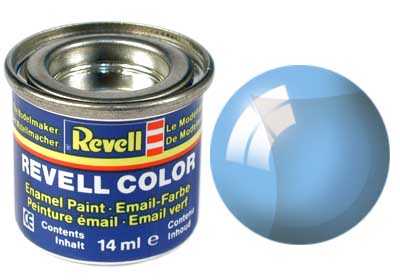 Revell - Barva emailová - 32752: transparentní modrá (blue clear) 14ml