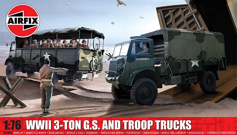 Airfix - A03306A - WWII 3-ton 4x4 General Service & Troop Trucks 1:76