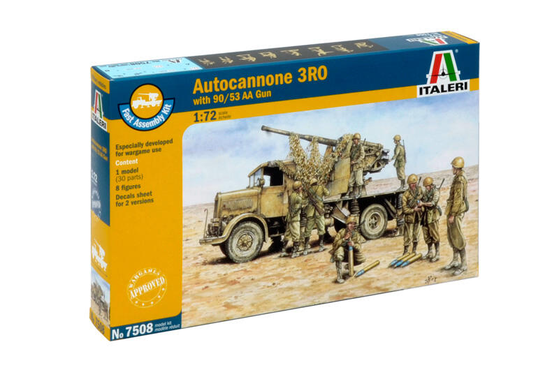 Italeri - 7508 - Autocannon Ro3 with 90/53 AA gun 1:72
