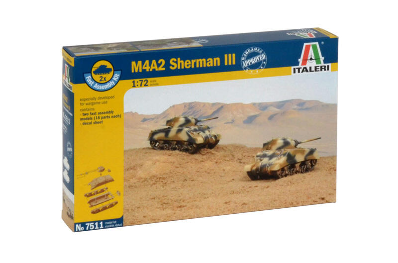Italeri - 7511 - M4A2 SHERMAN III 1:72