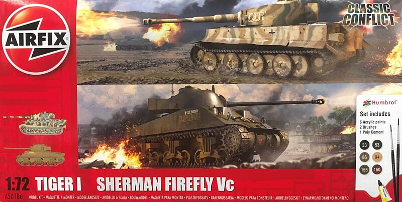 Airfix - A50186 - Classic Conflict Tiger 1 vs Sherman Firefly 1:72