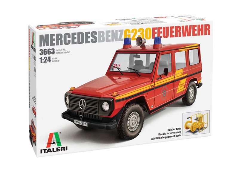 Italeri - 3663 - Mercedes G230 Feuewehr 1:24