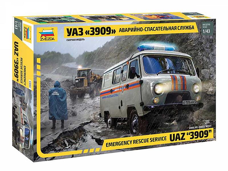 Zvezda - 43002 – Emergency Service UAZ 3909 1:43
