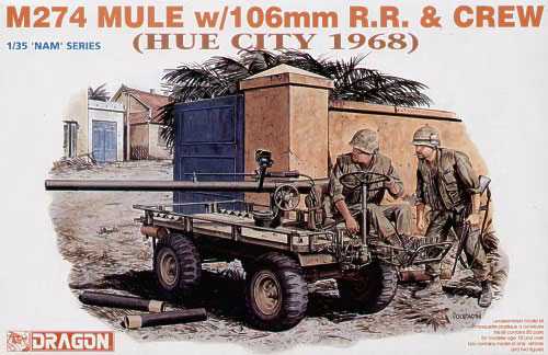 Dragon - 3315 - M274 MULE w/106mm R.R. and CREW HUE CITY 1968 1:35