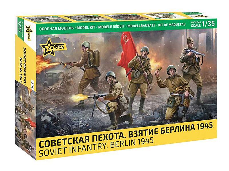 Zvezda - 3718 - Soviet Infantry Berlin 1945 1:35