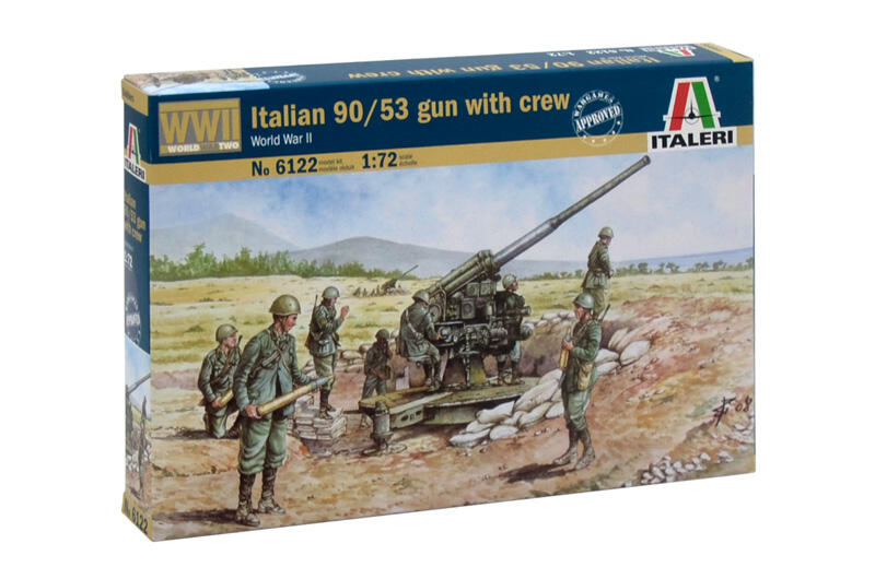 Italeri - 6122 - ITALIAN 90/53 GUN with CREW 1:72