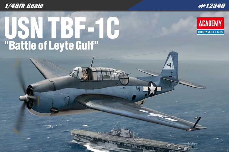 Academy - 12340 - USN TBF-1C Battle of Leyte Gulf 1:48
