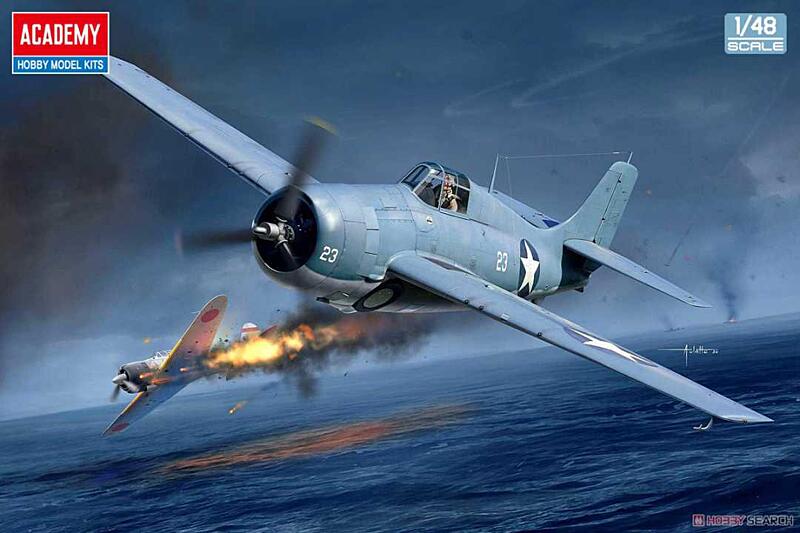 Academy - 12355 - USN F4F-4 Wildcat Battle of Midway 1:48